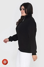 Утеплена жіноча кофта KAROLINA чорного кольору, комір стійка на блискавці Garne 3041062 фото №2