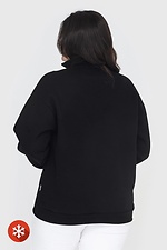 Утеплена жіноча кофта KAROLINA чорного кольору, комір стійка на блискавці Garne 3041062 фото №3