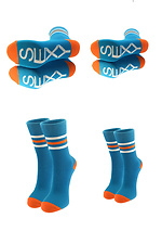 Набір з 2 пар бавовняних шкарпеток з написом M-SOCKS 2040063 фото №1