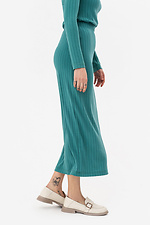 Трикотажная длинная юбка в рубчике зеленого цвета Garne 3042069 фото №10