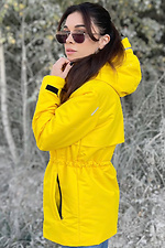 Куртка прямого кроя с утяжкой желтого цвета AllReal 8042072 фото №4