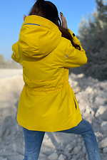 Куртка прямого кроя с утяжкой желтого цвета AllReal 8042072 фото №5