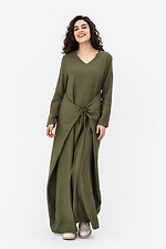 Сукня трансформер на зав'язках HANNAH темно - зеленого кольору Garne 3042081 фото №1