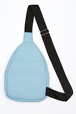 Маленькая сумка через плечо слинг голубого цвета на широком ремешке SamBag 8045082 фото №2
