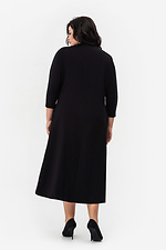 Жіноча класична сукня чорного кольору А-силуету з укороченими рукавами Garne 3042083 фото №4
