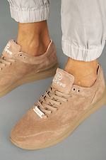 Жіночі кросівки замшеві весняно-осінні бежеві  2505084 фото №7