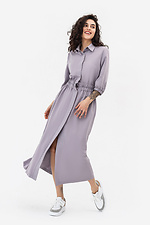 Платье CARRY графитового цвета с широкой резинкой на талии Garne 3042087 фото №2