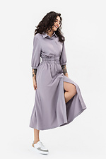 Платье CARRY графитового цвета с широкой резинкой на талии Garne 3042087 фото №4