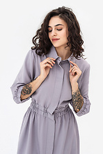 Платье CARRY графитового цвета с широкой резинкой на талии Garne 3042087 фото №7