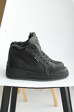 Подростковые ботинки кожаные зимние черные  2505088 фото №1