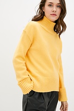 Желтый шерстяной свитер с высоким горлом  4038094 фото №1