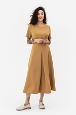 Классическое платье песочного цвета ADA с широкой юбкой Garne 3042096 фото №4