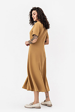Классическое платье песочного цвета ADA с широкой юбкой Garne 3042096 фото №5