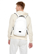 Большой белый рюкзак из качественного кожзама с карманом для ноутбука SamBag 8045098 фото №1