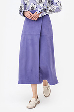 Замшевая юбка на запах фиолетового цвета Garne 3042104 фото №1