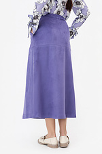 Замшевая юбка на запах фиолетового цвета Garne 3042104 фото №5