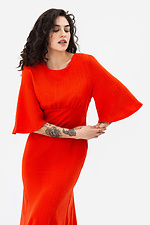 Платье AMBERLY силуэта Годе красного цвета с пышными рукавами Garne 3042110 фото №6