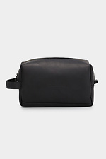 Маленька сумка крос - боді з натуральної шкіри чорного кольору з довгим ремінцем Garne 3300110 фото №6