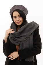 Полушерстяной объемный шарф на зиму Garne 4516113 фото №1