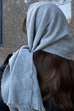 Полушерстяной объемный шарф на зиму Garne 4516115 фото №3