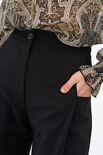 Широкі прямі штани COLETTE чорного кольору з квадратними кишенями Garne 3042122 фото №8
