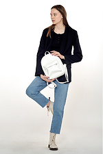 Маленький класичний жіночий рюкзак білого кольору SamBag 8045123 фото №1