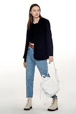 Маленький класичний жіночий рюкзак білого кольору SamBag 8045123 фото №3