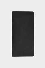 Великий чорний гаманець унісекс із натуральної шкіри без магніту Garne 3300125 фото №2