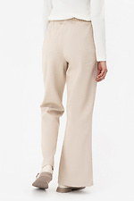 Теплые брюки прямого кроя TESSA молочного цвета с разрезами снизу Garne 3042126 фото №6