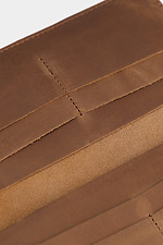 Большой коричневый кошелек унисекс из натуральной кожи без магнита Garne 3300126 фото №4