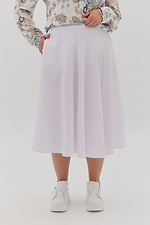 Пышная юбка DARIA длиной ниже колена белого цвета Garne 3041130 фото №4