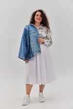 Пышная юбка DARIA длиной ниже колена белого цвета Garne 3041130 фото №5