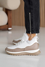 Жіночі кросівки шкіряні зимові білі  2505133 фото №8