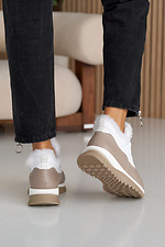 Жіночі кросівки шкіряні зимові білі  2505133 фото №9