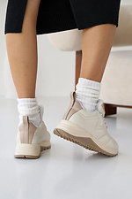 Жіночі кросівки шкіряні зимові молочні  2505137 фото №7