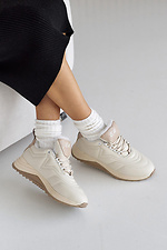 Жіночі кросівки шкіряні зимові молочні  2505137 фото №9
