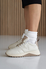 Жіночі кросівки шкіряні зимові молочні  2505137 фото №12