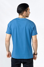 Мужская патриотическая футболка из синего хлопка GEN 9001139 фото №2