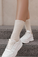 Світлі високі шкарпетки із шерсті мериноса M-SOCKS 2040140 фото №5