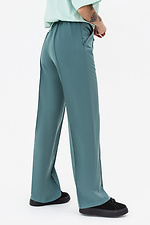 Широкие брюки MORISS в спортивном стиле со стрелками зелёного цвета Garne 3042140 фото №5