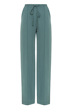 Широкие брюки MORISS в спортивном стиле со стрелками зелёного цвета Garne 3042140 фото №8
