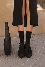 Чорні високі шкарпетки із шерсті мериноса M-SOCKS 2040142 фото №2