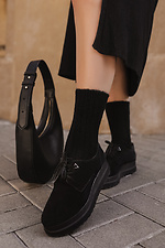 Чорні високі шкарпетки із шерсті мериноса M-SOCKS 2040142 фото №3