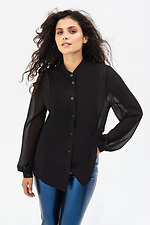 Шифонова блуза VICKY чорного кольору Garne 3041145 фото №1