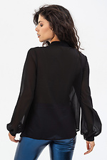 Шифонова блуза VICKY чорного кольору Garne 3041145 фото №3
