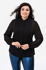Шифонова блуза VICKY чорного кольору Garne 3041145 фото №8