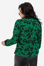 Шифоновая блуза VICKY в цветочный принт зеленого цвета. Garne 3041147 фото №10