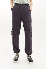 Трикотажные штаны джоггеры GRET с большими карманами и манжетами Garne 3040162 фото №1