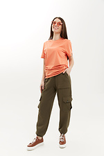 Трикотажные штаны джоггеры GRET с большими карманами и манжетами Garne 3040163 фото №2