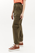Трикотажные штаны джоггеры GRET с большими карманами и манжетами Garne 3040163 фото №4